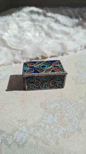 Boite oriental berbère émaillée - pilulier