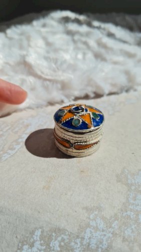 Boite oriental berbère émaillée - pilulier