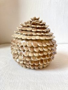 "Pinecone box" ByManet, hand-molded artist ceramic