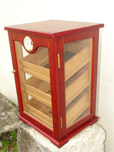 - BOITE PRESENTATION CAVE A CIGARES de MAGASIN BOIS et VERRE COLLECTION DECO D