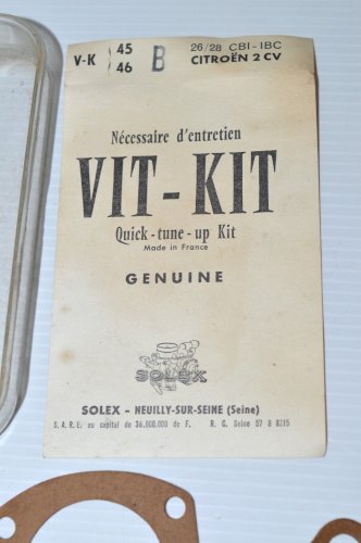 -BOITE SOLEX VIT KIT QUICK TUNE UP KIT Couvercle métal  PUBLICITE  CITROEN 2 CV