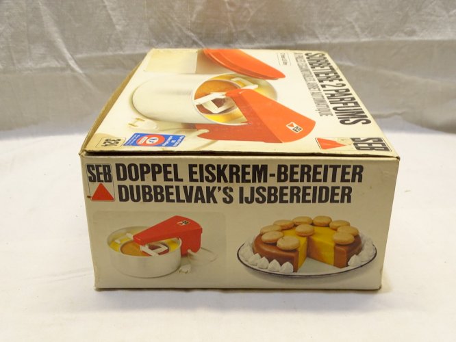 -BOITE SORBETIERE 2 PARFUMS SEB 324 ANNEES 70 DECO VINTAGE CUISINE COLLECTION  D