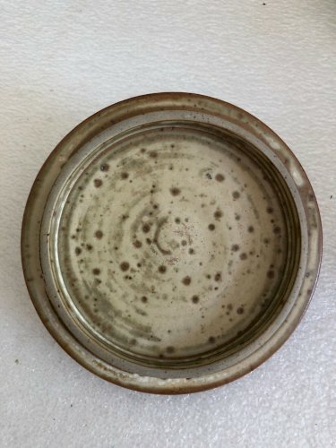 bol à oreilles en grès avec couvercle  JP Prudhomme Monnaie poterie artisanale