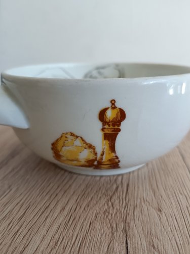 Bol à sauce - saké ou café en porcelaine "Les décors de Paris" vintage