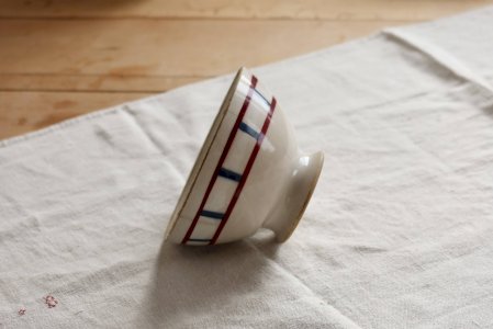 Bol ancien en faïence Creil et Montereau HBCM décor Béarn