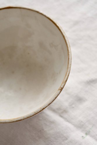 Bol ancien en faïence Creil et Montereau HBCM décor Béarn