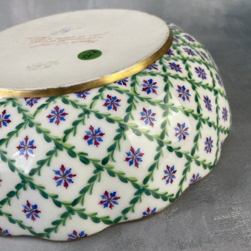 Bol coupe à fruit saladier & cuillère porcelaine décor par LE TALLEC Paris