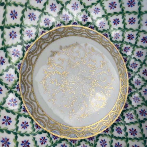 Bol coupe à fruit saladier & cuillère porcelaine décor par LE TALLEC Paris