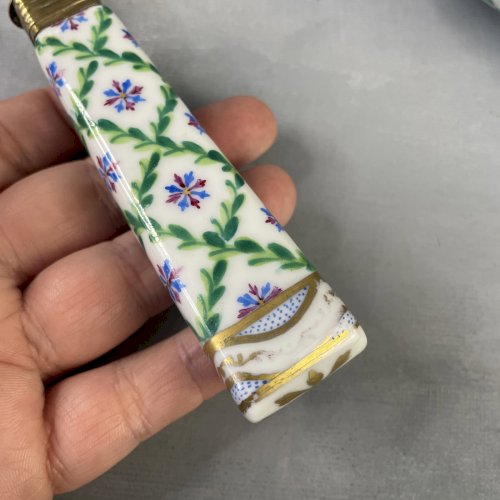 Bol coupe à fruit saladier & cuillère porcelaine décor par LE TALLEC Paris