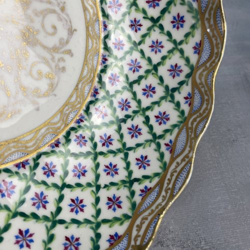 Bol coupe à fruit saladier & cuillère porcelaine décor par LE TALLEC Paris