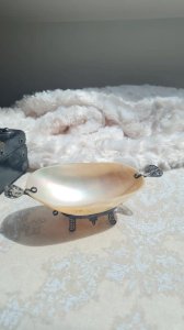 Bol de service  antique en nacre et filigrane - bol à caviar russe