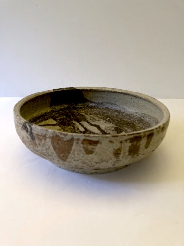 Bol ou plat en grès pyrité