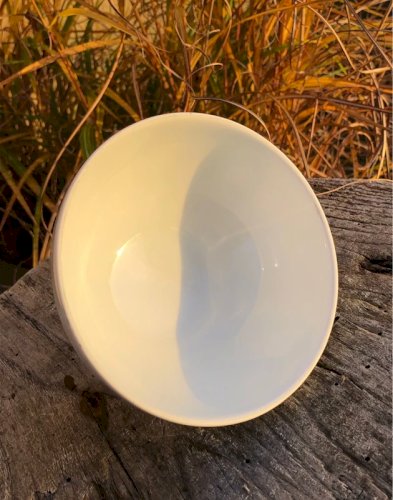 Bol rétro vintage en porcelaine de Limoges motifs fleurs