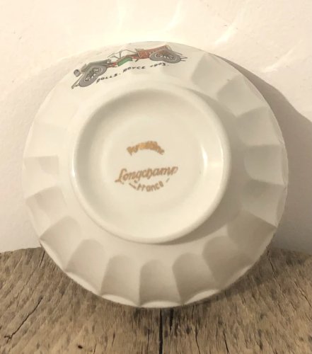 Bol rétro vintage en porcelaine motif voiture ancienne