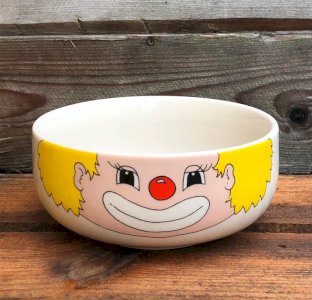 Bol rétro vintage motif tête de clown