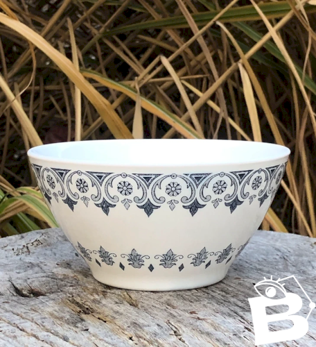 Bol Rivanel rétro vintage motifs bleus