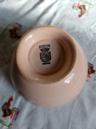 Bol rosé pâle Sarreguemines dimension moyenne 