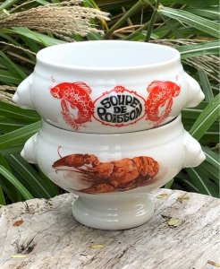 Bols à soupe de poissons en porcelaine Bavaria