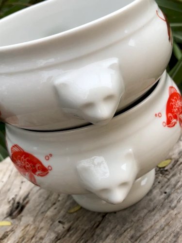 Bols à soupe de poissons en porcelaine Bavaria