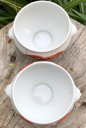 Bols à soupe de poissons en porcelaine Bavaria