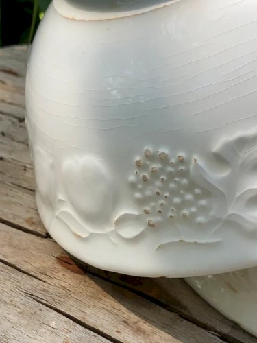 Bols blancs anciens en céramique Italienne