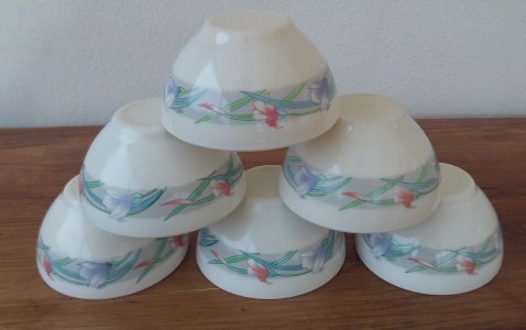  IRIS FLOWER BOWLS 264 ARCOPAL