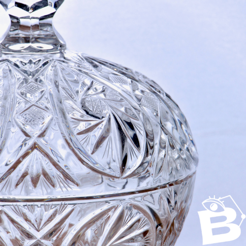 Bonbonnière ancienne en cristal de Bohème