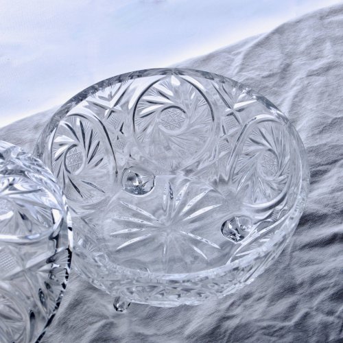 Bonbonnière ancienne en cristal de Bohème