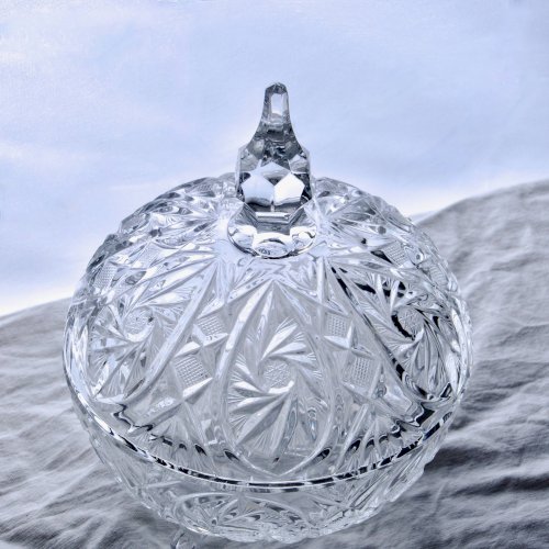 Bonbonnière ancienne en cristal de Bohème