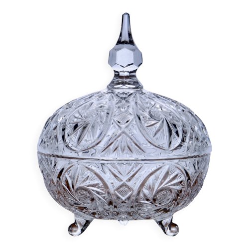 Bonbonnière ancienne en cristal de Bohème