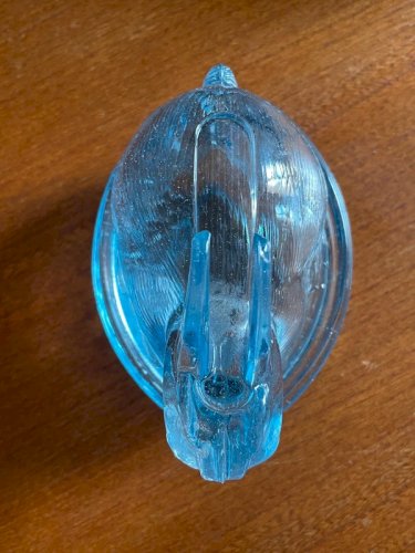 Bonbonnière ancienne en verre Lapin