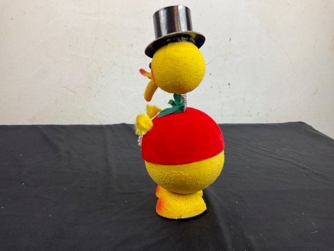 Bonbonnière canard poussin vintage années 60 Pâques papier mâché nodder