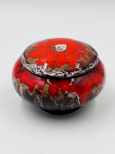 Red candy jar Vallauris