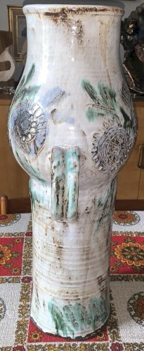 Boris Kassianoff céramique Vallauris immense vase pichet au coq pièce unique