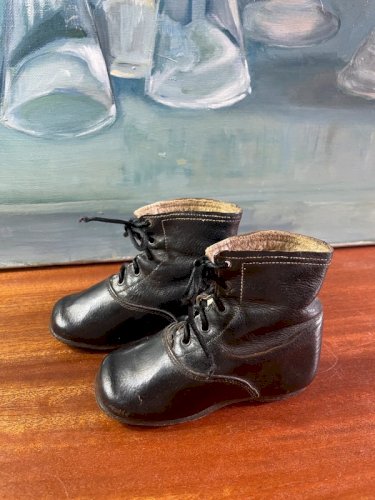 Bottines enfants en cuir vers 1880 Napoléon III