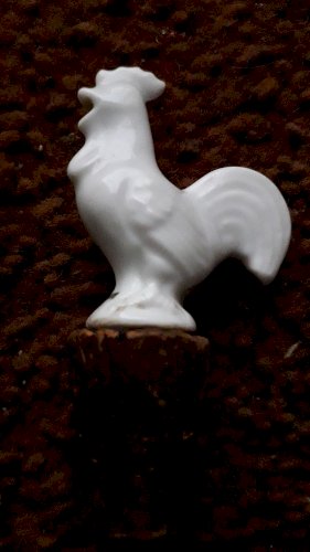 Bouchon coq en porcelaine