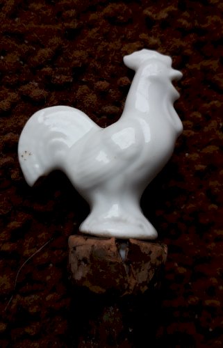 Bouchon coq en porcelaine
