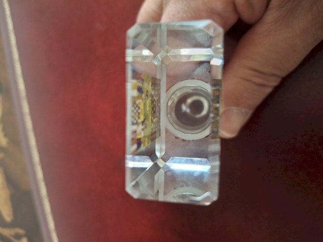 Bouchon de bouteille de vin en verre soufflé Goebel Artis Orbis collection Gustav Klimt