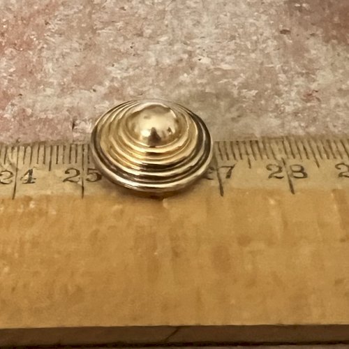 Boucle d’oreille Bouton clip art déco 1925 Maison Murat plaquée vintage ancien