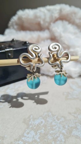Boucles d oreilles Cécile & Jeanne -clips - vintage
