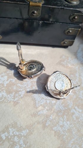 Boucles d oreilles Chorange -clips strass - vintage - années 80