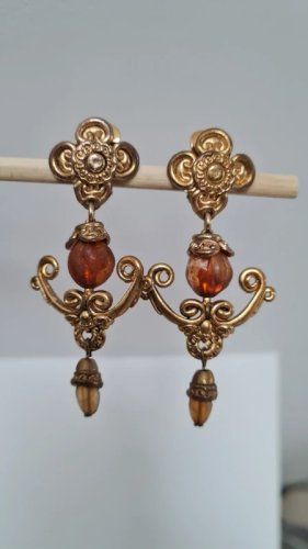 Boucles d oreilles Chorange -clips - vintage - années 80