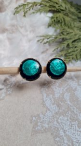 Earrings - clips - vintage enamel clips