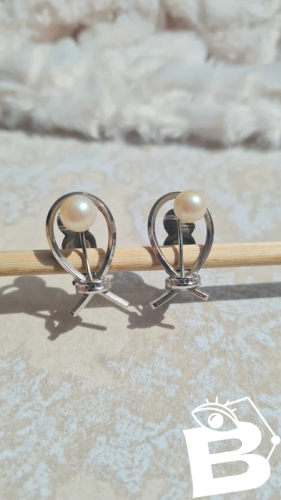 Boucles d oreilles  - clips fausses perles