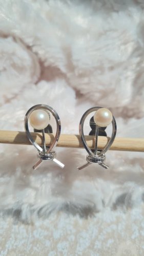 Boucles d oreilles  - clips fausses perles