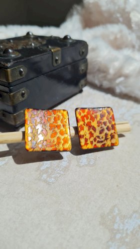 boucles d oreilles - clips - Made in Italy - années 80- vintage- marque ?