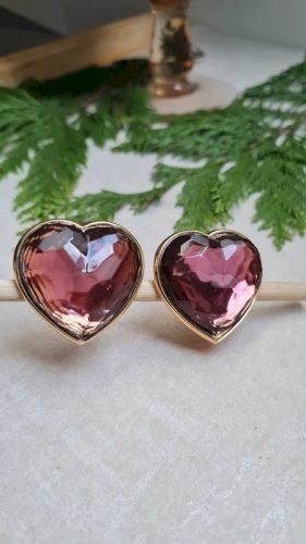 Boucles d oreilles Cœurs -clips rare oversize - Yves Saint Laurent