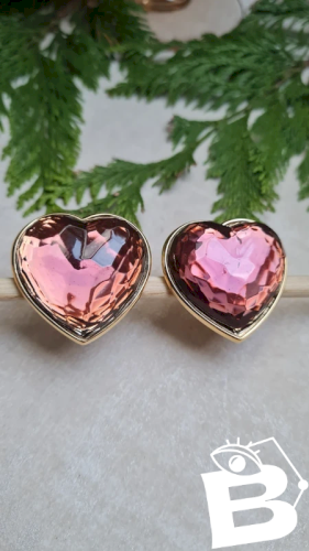 Boucles d oreilles Cœurs -clips rare oversize - Yves Saint Laurent