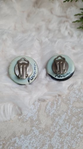 Boucles d oreilles de chats noir -clips vintage signés Pavone années 80