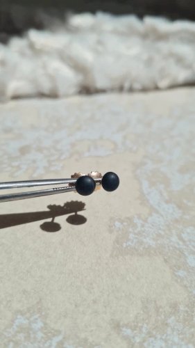 Boucles d oreilles de deuil - puces- plaqué or oria et jaïs années 20